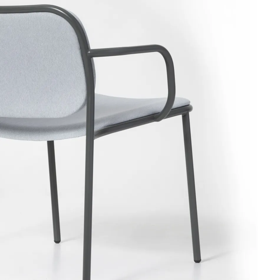 Poltrona da Salotto Rivestita in Tessuto Made in Italy 2 Pezzi - Sangria Viadurini