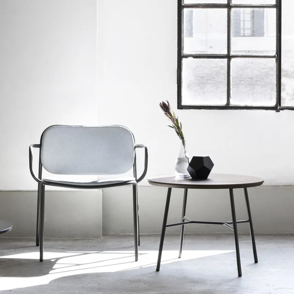 Poltrona da Salotto Rivestita in Tessuto Made in Italy 2 Pezzi - Sangria Viadurini