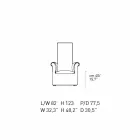 Poltrona da Salotto Rivestita in Velluto Bianco e Nero Made in Italy - Gedda Viadurini