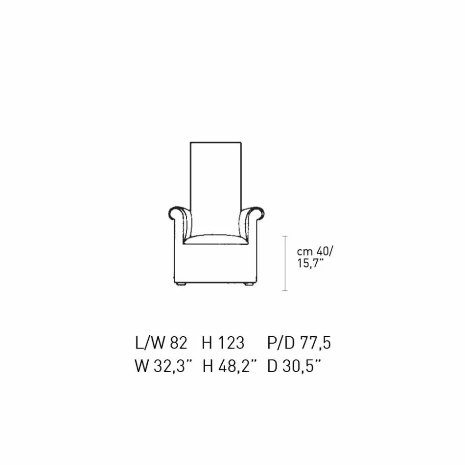 Poltrona da Salotto Rivestita in Velluto Bianco e Nero Made in Italy - Gedda Viadurini