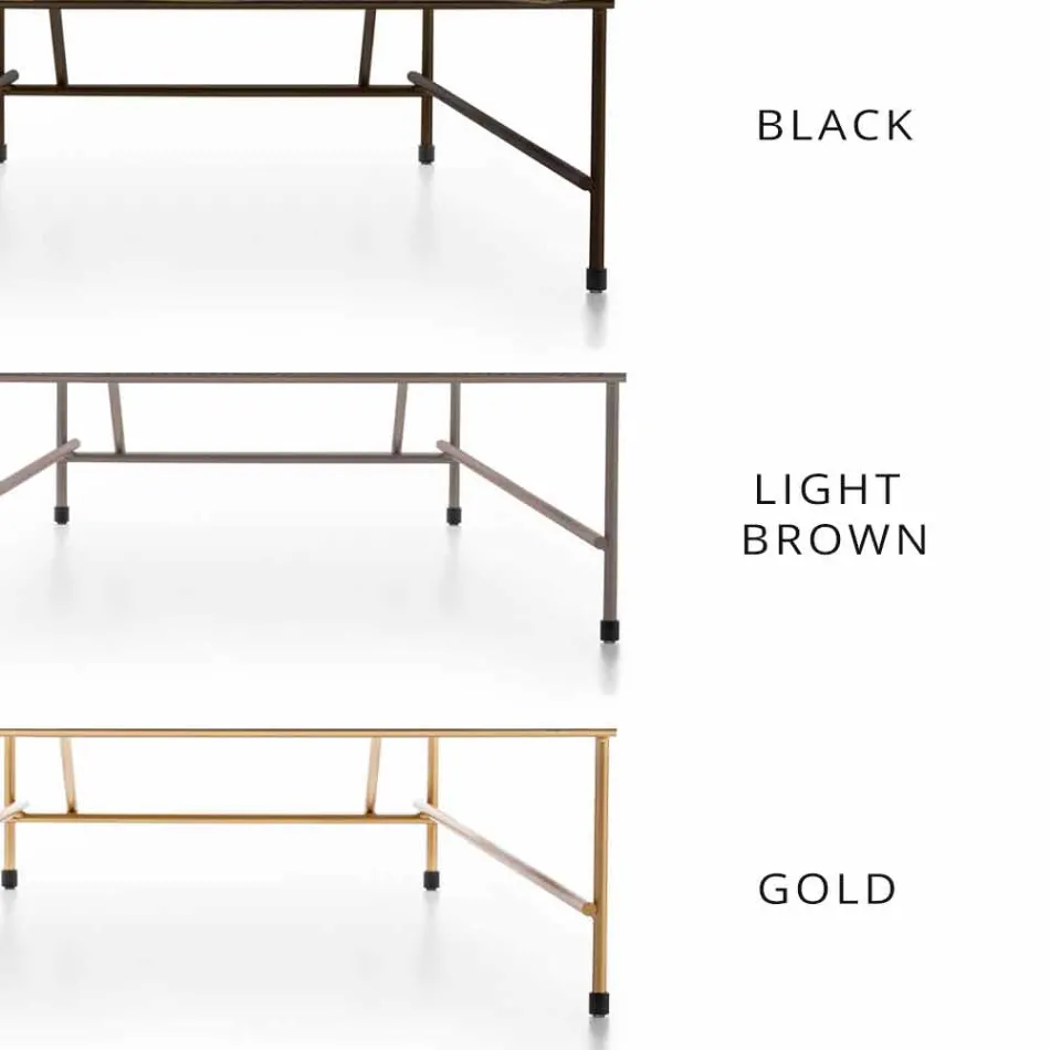 Poltrona da Soggiorno in Tessuto con Struttura in Metallo Made in Italy - Manila Viadurini