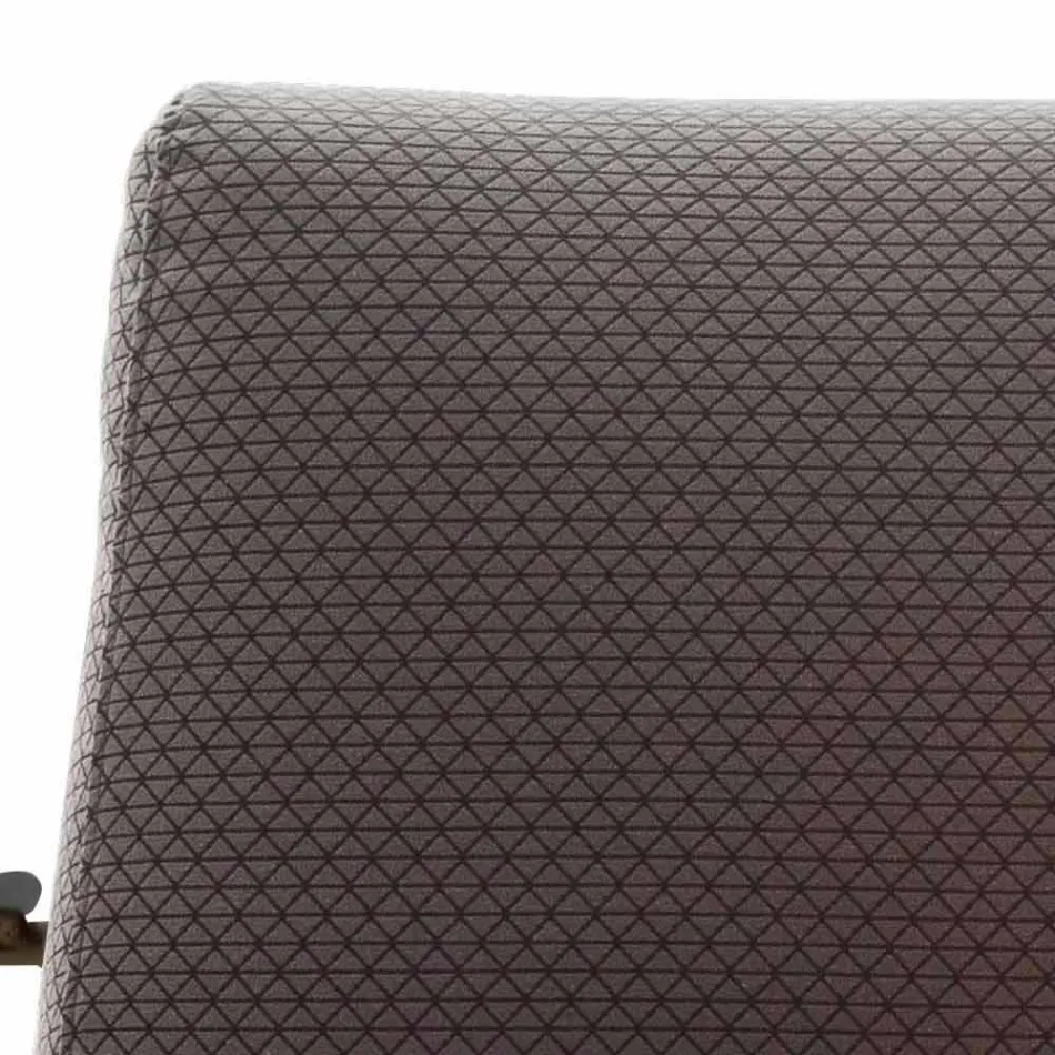 Poltrona da Soggiorno in Tessuto con Struttura in Metallo Made in Italy - Manila Viadurini