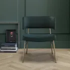 Poltrona da Soggiorno in Velluto con Struttura in Metallo Made in Italy - Alaska Viadurini