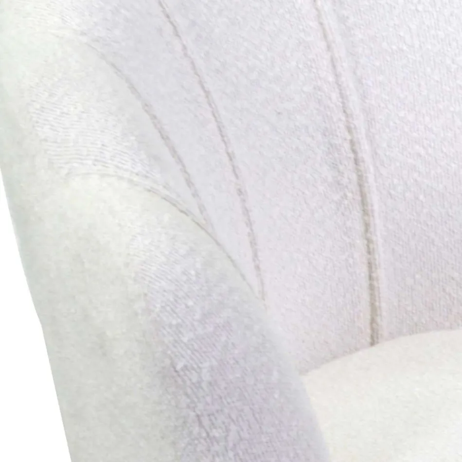 Poltrona da Soggiorno Realizzata in Metallo e Tessuto - Fondale Viadurini