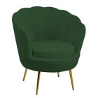 Poltrona da Soggiorno Realizzata in Metallo e Velluto - Fondale Viadurini