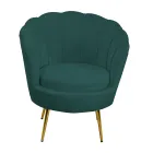 Poltrona da Soggiorno Realizzata in Metallo e Velluto - Fondale Viadurini