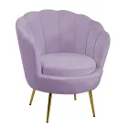 Poltrona da Soggiorno Realizzata in Metallo e Velluto - Fondale Viadurini