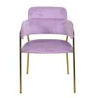 Poltrona da Soggiorno Realizzata in Metallo Oro e Velluto - Bandiera Viadurini