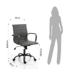 Poltrona da Ufficio con Schienale Alto o Basso - Rubidio Viadurini