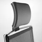 Poltrona da Ufficio Ergonomica Girevole con Ruote e Poggiatesta - Gimiglia Viadurini