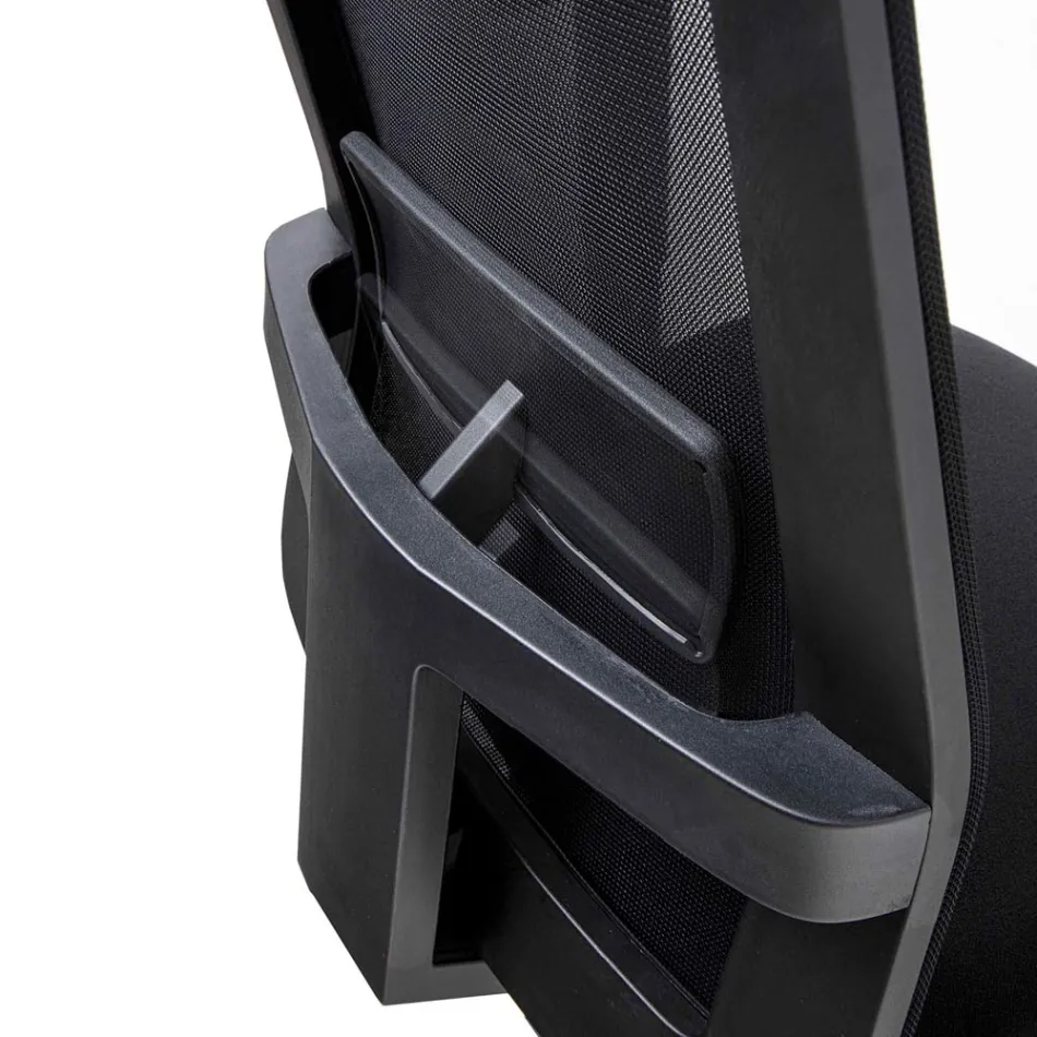 Poltrona da Ufficio Girevole con Alzata a Gas in Tessuto Tecnico e Rete - Office Viadurini