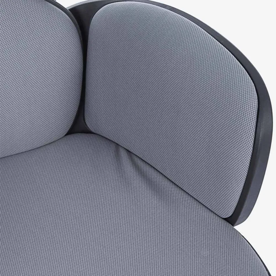 Poltrona da Ufficio Girevole Regolabile in Acciaio e Poliestere - Luigio Viadurini