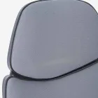 Poltrona da Ufficio Girevole Regolabile in Acciaio e Poliestere - Luigio Viadurini