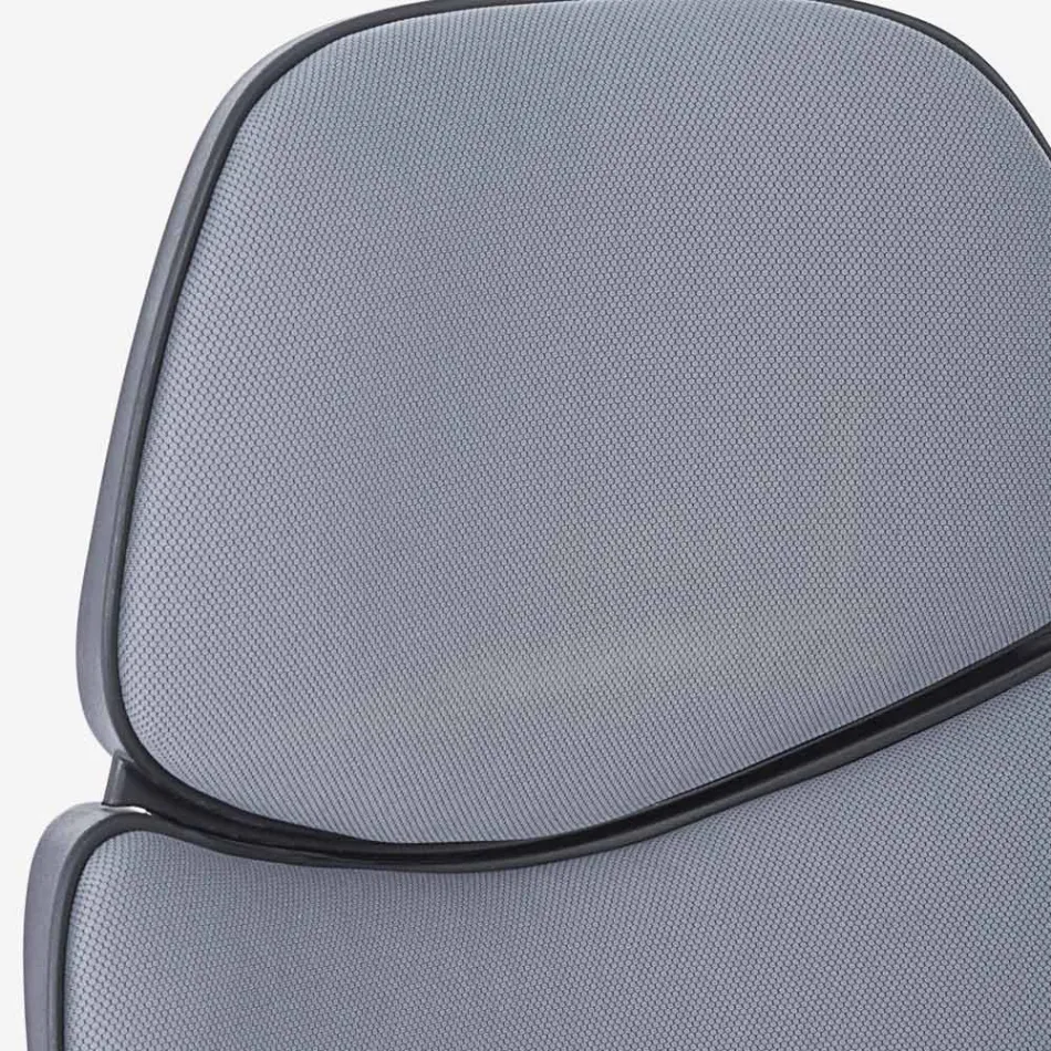 Poltrona da Ufficio Girevole Regolabile in Acciaio e Poliestere - Luigio Viadurini