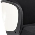 Poltrona da Ufficio Girevole Regolabile in Acciaio e Poliestere - Luigio Viadurini