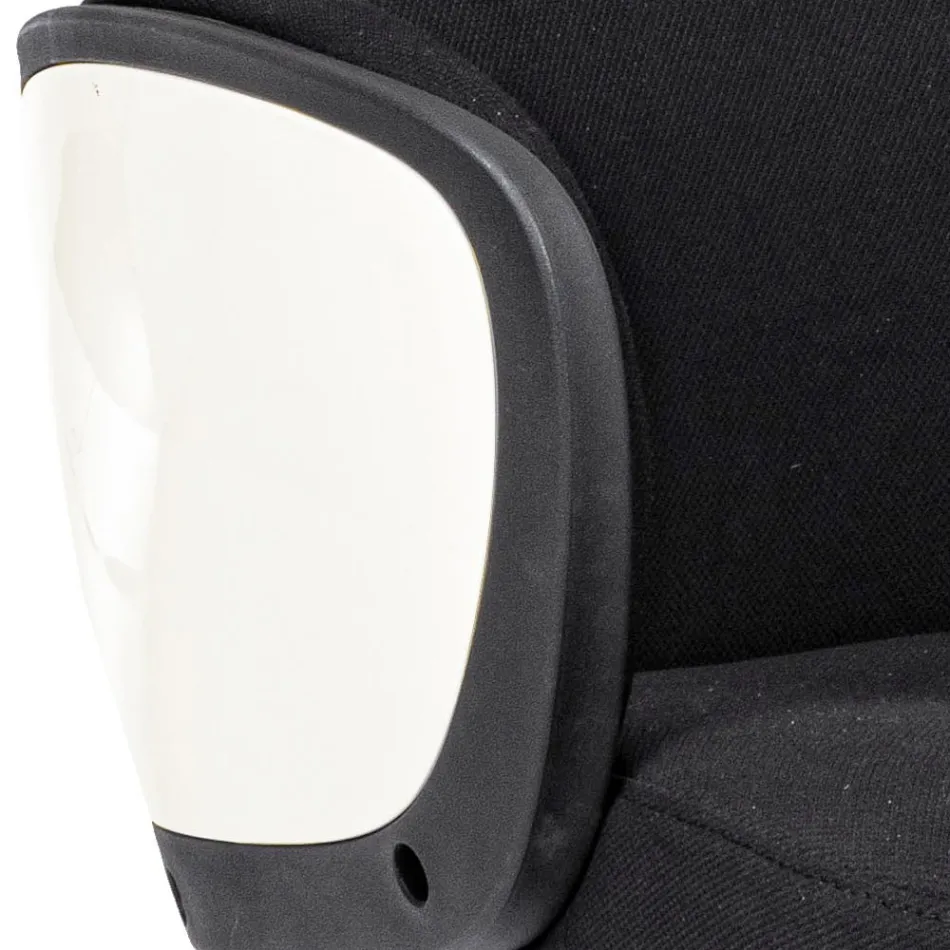 Poltrona da Ufficio Girevole Regolabile in Acciaio e Poliestere - Luigio Viadurini