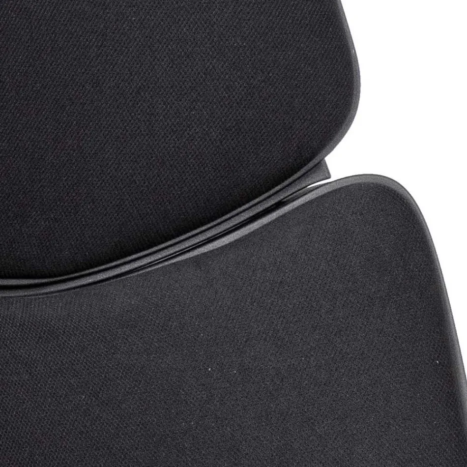 Poltrona da Ufficio Girevole Regolabile in Acciaio e Poliestere - Luigio Viadurini