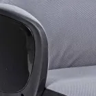 Poltrona da Ufficio Girevole Regolabile in Acciaio e Poliestere - Luigio Viadurini