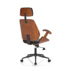 Poltrona da Ufficio in Legno, Pelle Sintetica e Metallo - Alaccia Viadurini