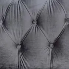 Poltrona Design Classico in Legno e Effetto Velluto Grigio o Rosa - Sanny Viadurini