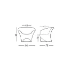 Poltrona Design da Esterno in Polietilene Opaco o Laccato Made in Italy - Conda Viadurini