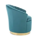 Poltrona Design Elegante Salotto di Lusso in Acciaio e Velluto - Courtney Viadurini