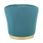 Poltrona Design Elegante Salotto di Lusso in Acciaio e Velluto - Courtney Viadurini