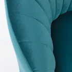 Poltrona Design Elegante Salotto di Lusso in Acciaio e Velluto - Courtney Viadurini