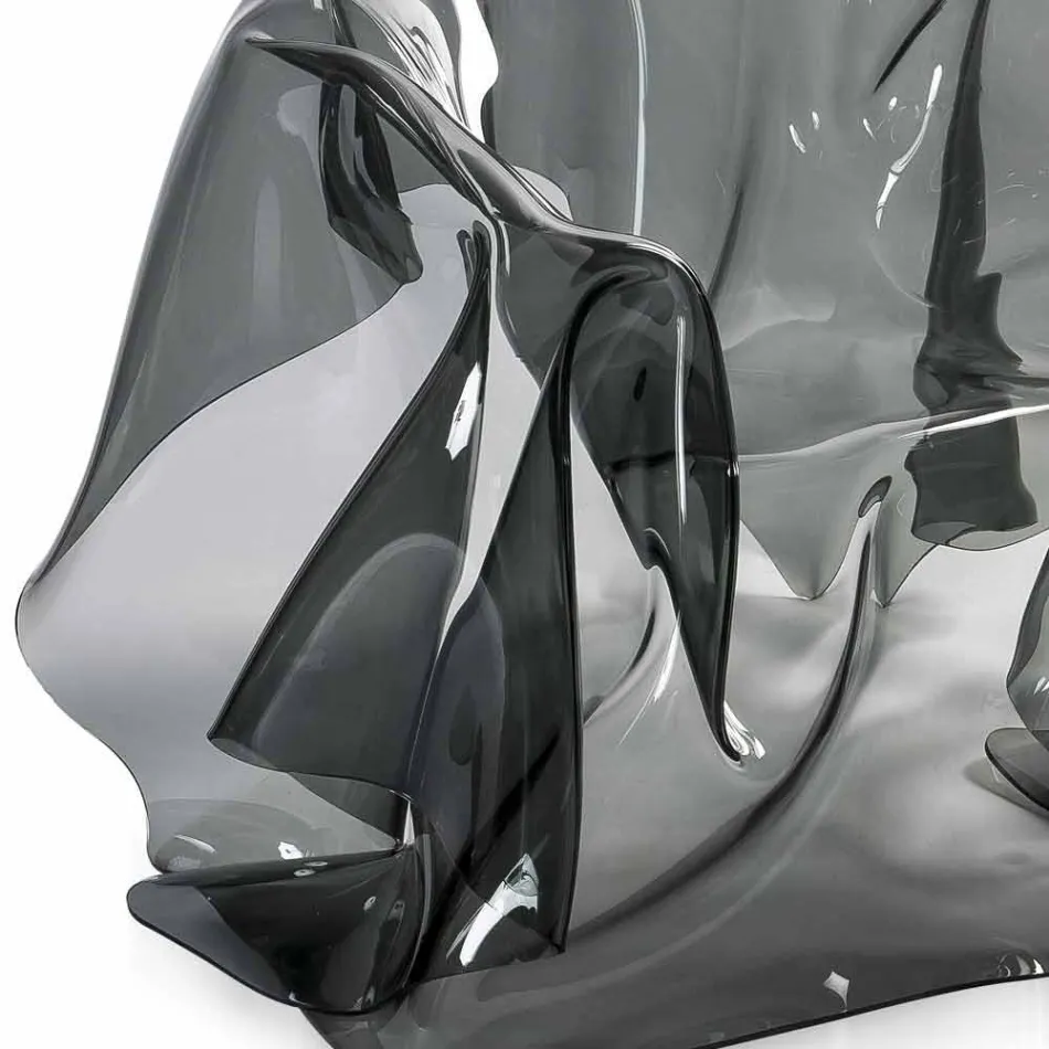 Poltrona design moderno in plexiglass fumé Paris,made in Italy Viadurini