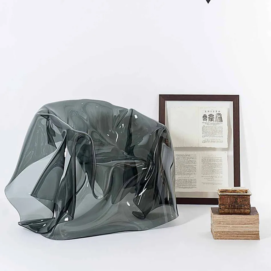 Poltrona design moderno in plexiglass fumé Paris,made in Italy Viadurini