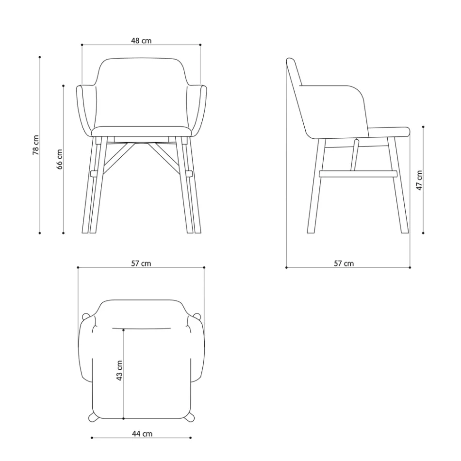 Poltrona di Alta Qualità con Seduta in Velluto o Tessuto Made in Italy - Molde Viadurini