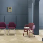 Poltrona di Alta Qualità con Seduta in Velluto o Tessuto Made in Italy - Molde Viadurini