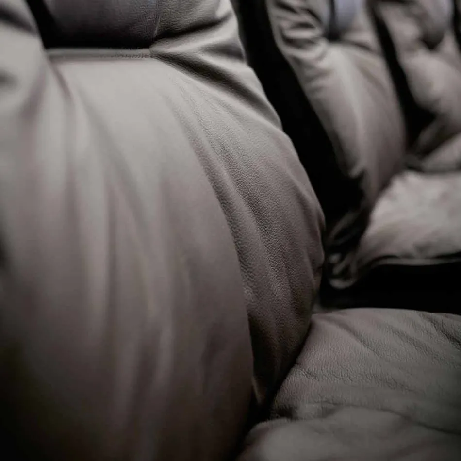 Poltrona di design direzionale similpelle realizzata in Italia Gemma Viadurini