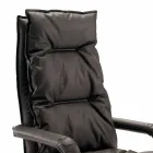 Poltrona di design direzionale similpelle realizzata in Italia Gemma Viadurini