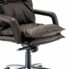 Poltrona di design direzionale similpelle realizzata in Italia Gemma Viadurini