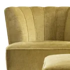 Poltrona di design in tessuto imbottita Grilli Kipling made in Italy Viadurini