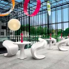 Poltrona di Design Interna o Esterna in Polietilene Bianco - Petra by Myyour Viadurini