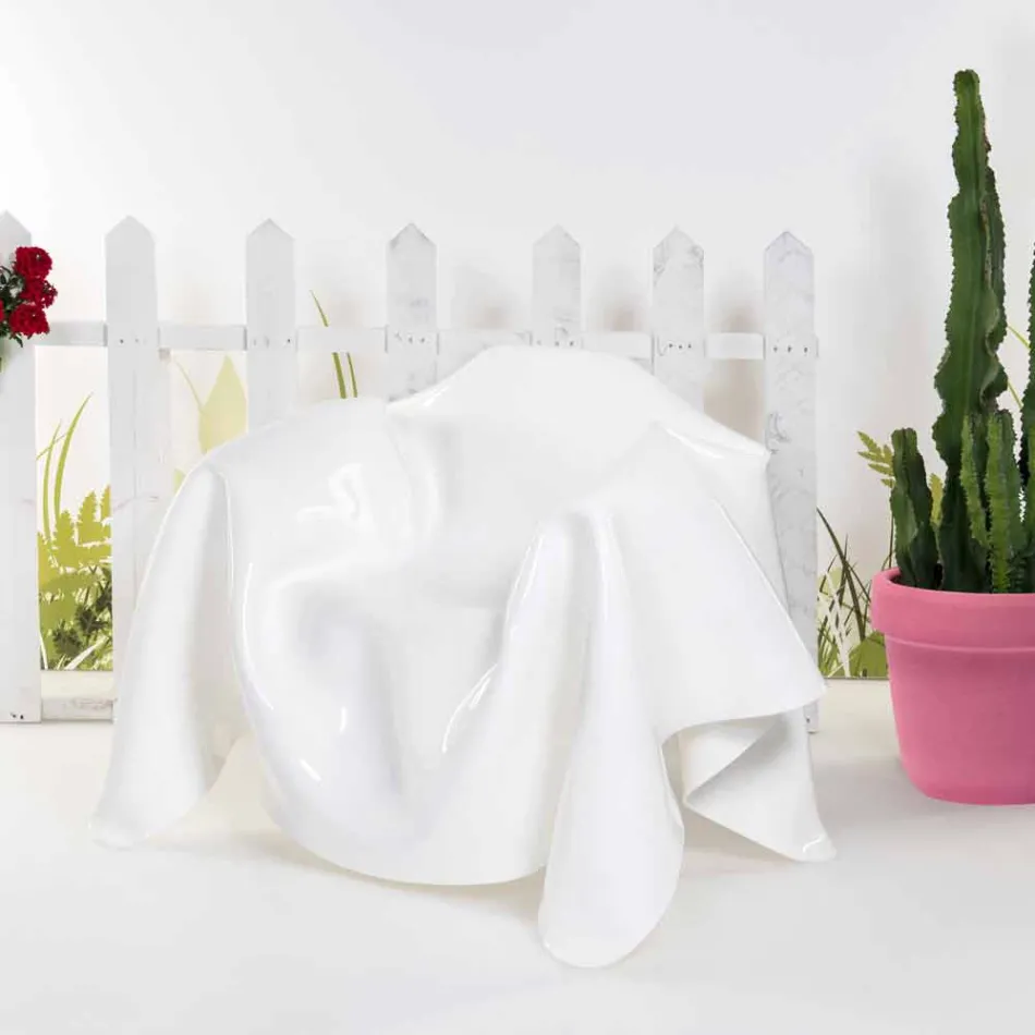 Poltrona di design moderno in plexiglass bianco Paris, made in Italy Viadurini