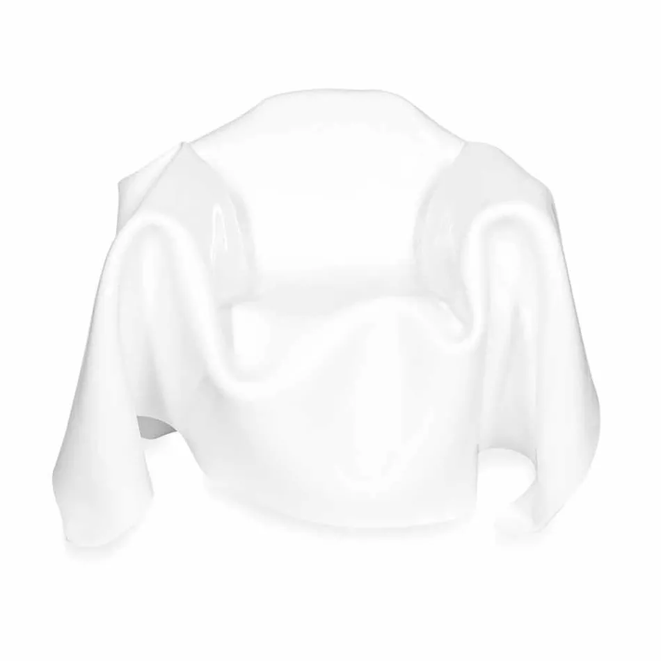 Poltrona di design moderno in plexiglass bianco Paris, made in Italy Viadurini