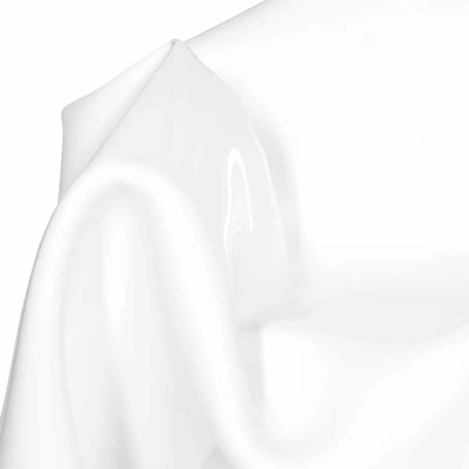 Poltrona di design moderno in plexiglass bianco Paris, made in Italy Viadurini