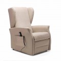 Poltrona Alzapersona con Ruote, Relax Lift a 2 Motori, Made in Italy - Daphne