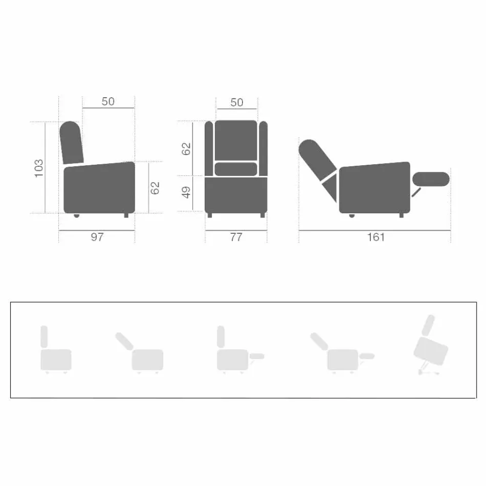 Poltrona di Qualità Alzapersona Relax Lift a 2 Motori Made in Italy - Daphne Viadurini