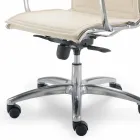 Poltrona direzionale da ufficio in pelle bovina di tipo fiore Agata Viadurini