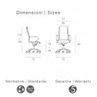 Poltrona direzionale da ufficio in pelle bovina di tipo fiore Agata Viadurini