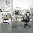 Poltrona direzionale da ufficio schienale alto made in Italy Amelie Viadurini