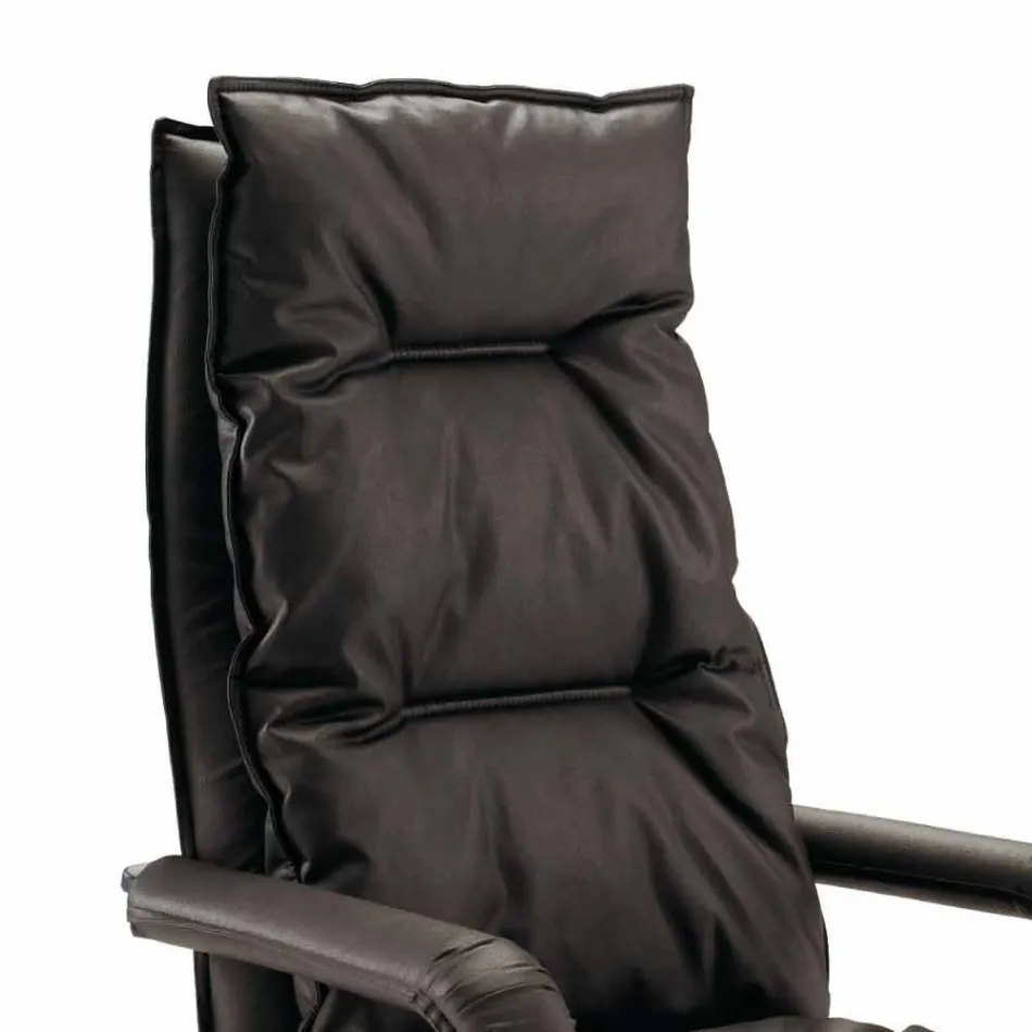 Poltrona direzionale moderna da ufficio in similpelle Gemma Viadurini