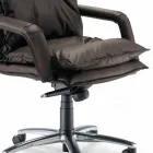 Poltrona direzionale moderna da ufficio in similpelle Gemma Viadurini