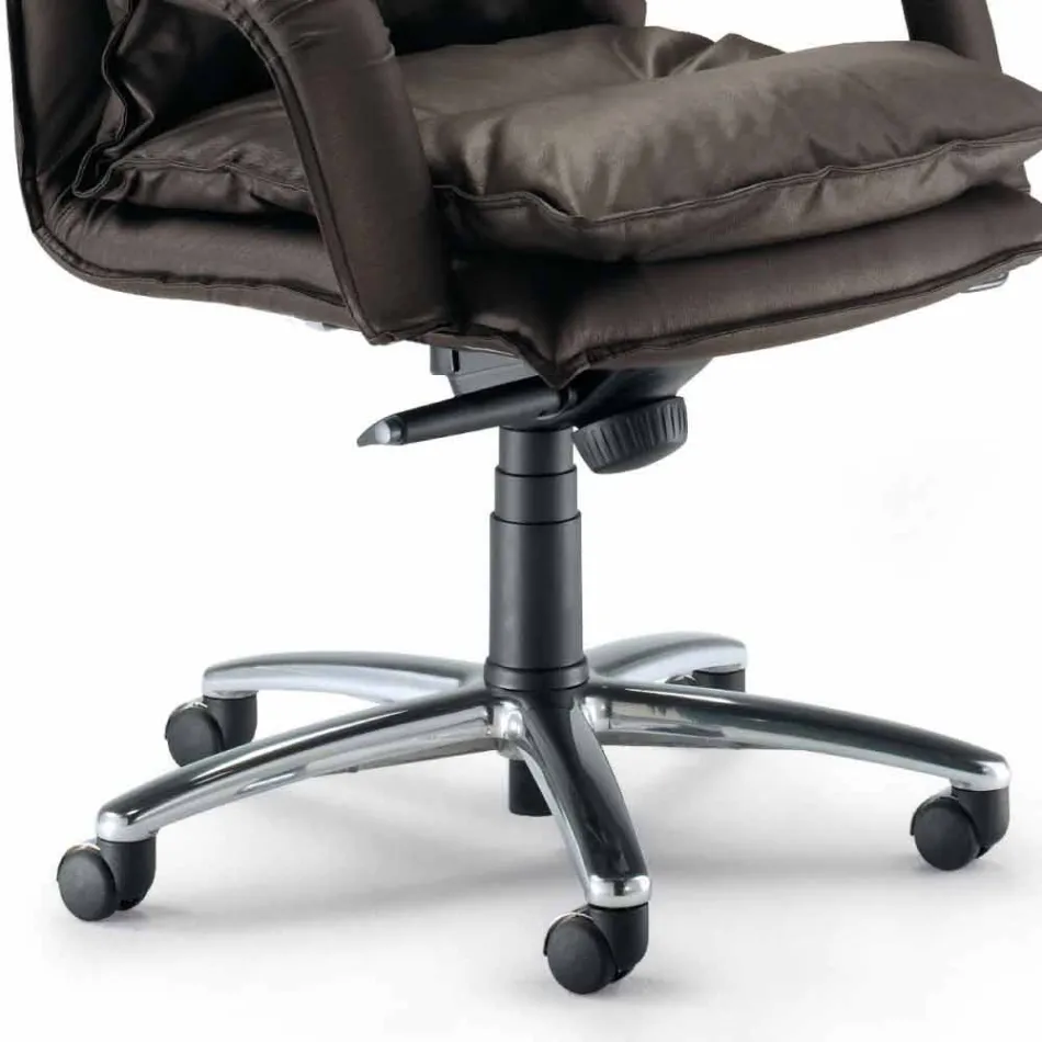 Poltrona direzionale moderna da ufficio in similpelle Gemma Viadurini