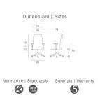 Poltrona direzionale moderna da ufficio in similpelle Gemma Viadurini