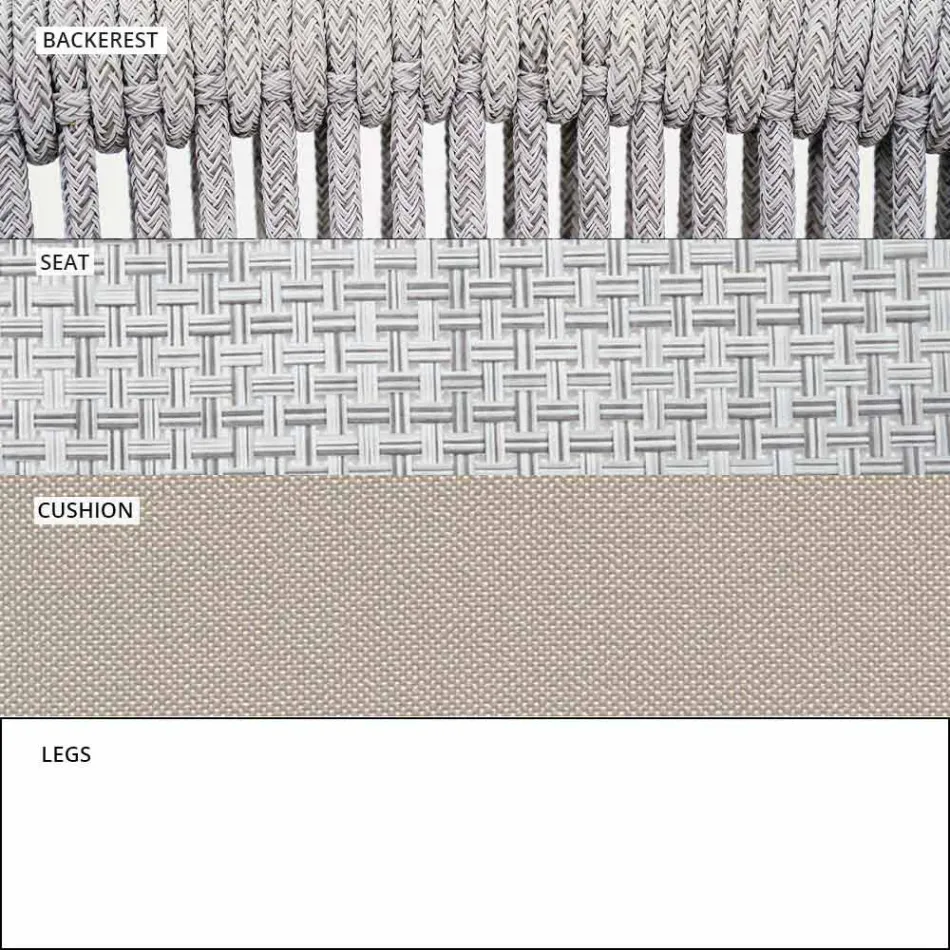 Poltrona Dondolo da Giardino Massello e Tessuto Imbottito – Smart by Varaschin Viadurini